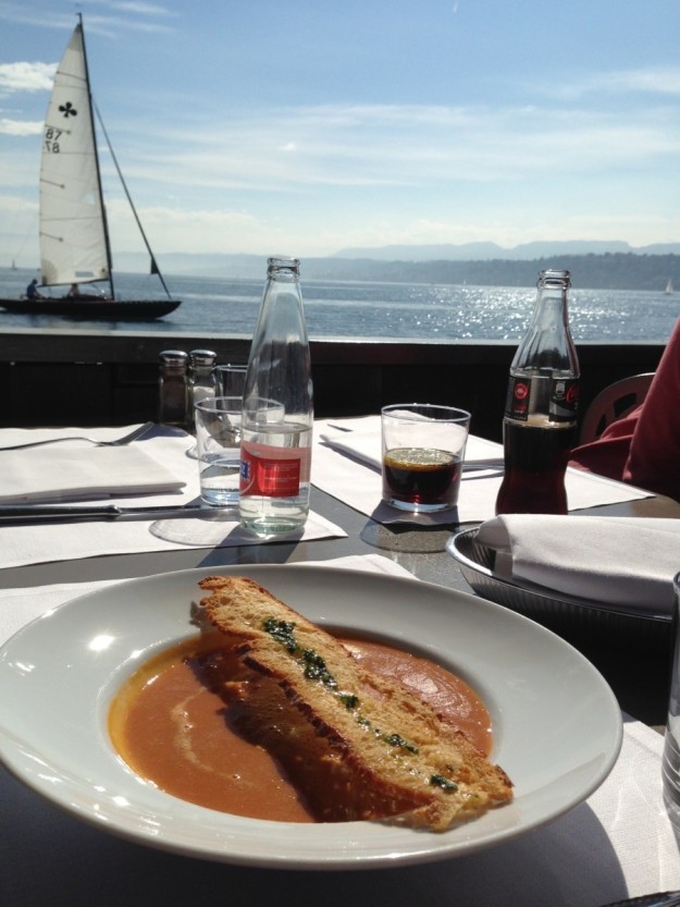 Wunderbare Aussicht von der Terrasse der Fischstube Wunderbare Aussicht von der Terrasse der Fischstube