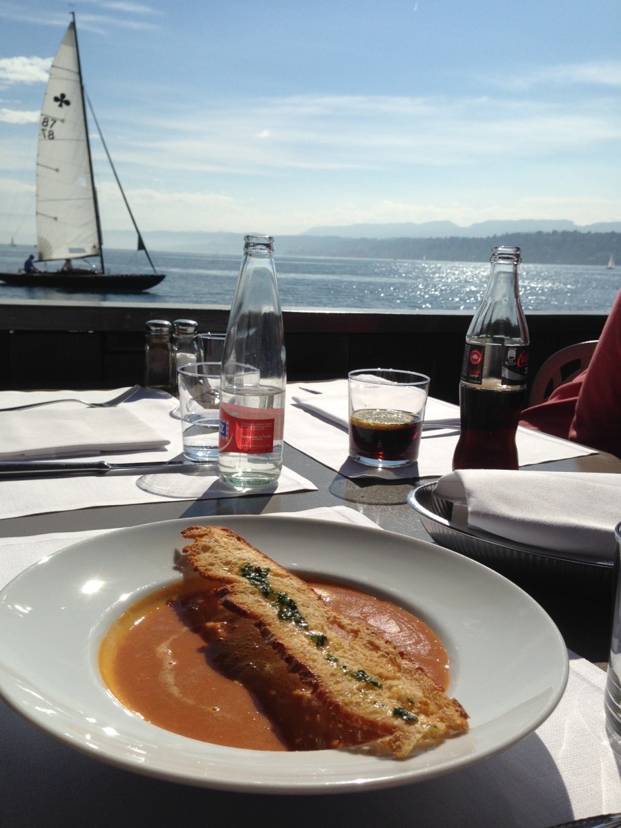 Wunderbare Aussicht von der Terrasse der Fischstube Wunderbare Aussicht von der Terrasse der Fischstube