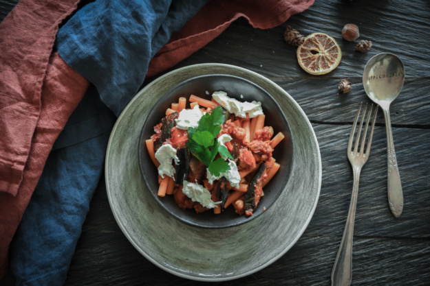 Marokkanische Tomatensauce mit Auberginen